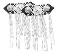 Holibanna 2 Pezzi Gioielli Per Fuga Per Cappotto Accessorio Gotico Catene Del Corpo Per Le Donne Spalla Catena Collare Per Le Donne Spallina Con Nappa in Metallo Lega Silver