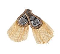 Holibanna 2 Pezzi Il Timbro delle Spalle Nappa Catena delle Spalle Spilla a Catena con Nappe Gioielli da Spalla per Donna Applicazione sulla Spalla con Nappa Bacpa di Nappe Golden Lega