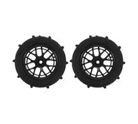 Holibanna 2 Pezzi Kit Pneumatici per Auto Rc Off-road Nero in Gomma e Plastico Compatibili Telai per Deserti e Sabbia per Camion Crawler 1/14 1/16 1/18