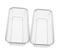 Holibanna 2 Pezzi Per Bacchette in Acciaio Inossidabile Vassoio Della Lavastoviglie Cesto Di Argenteria Organizzatore Di Posate Porta Bacchette Argento Acciaio Inossidabile 304