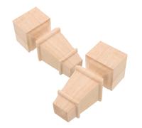 Holibanna 2 Pezzi Piedi di mobile in legno massiccio divano piedini per sostituzione mobili noce supporto gambe tavolo gamba del tavolo in legno gambe per mobili Albero della gomma Beige