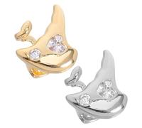 Holibanna 2 Pezzi Sparkly Heart Rhinestone Tooth Caps Jewelry Bling Grill Mouth Grill for Men Women Glitter Teeth Accessory for Hip Hop Party Costume