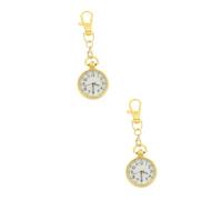 Holibanna 2 Pz orologio da infermiere orologio da tasca portachiavi orologi per le donne orologio da tasca con fibbia orologio da infermiera nottilucente Acciaio inossidabile Golden