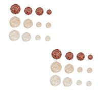 Holibanna 2 Set Palline Decorative Rattan per Decorazioni Creative per Matrimoni Feste Natalizie E da Interni Varie 12 Pezzi * 2