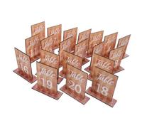 Holibanna 20 Pezzi Segnaposto Tavolo Legno con Base da Tavolo Autoportanti per Matrimonio Ricevimento e Banquet Decorazione Rustica per