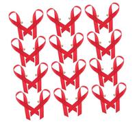 Holibanna 200pezzi Spille Rossa Per Sensibilizzazione Spille Di Raso Per Attività Di Pubblica Utilità Ribbons Brooch Per Raccolte Fondi e Eventi Di Consapevolezza Simboli Per La Salute Al