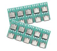 Holibanna 20pezzi Adattatore USB c Femmina Connettore Tipo c per Modulo di Supporto Scheda PCB Convertitore da Splitter Ventola Presa USB Femmina