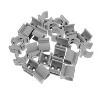Holibanna 24 pezzi Clip Fissaggio per Sedile Commode U per per Anziani Installazione Facile e Stabile Compatibile con Sedili Elevati Grigio
