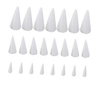Holibanna 24 Pezzi Coni Schiuma per Decorazioni Natalizie DIY per Creazioni Artigianali Coni Rigidi e Leggeri per Progetti Artistici e Addobbi Fai da Te