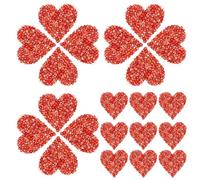 Holibanna 24 Pezzi Toppe Cuore Strass Rosso Adesive per Borse e Libri, Leggere e Resistenti per Decorazioni e Accessori Costume Personalizzati