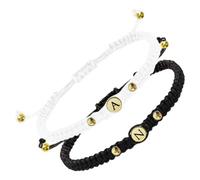 Holibanna 2pezzi Braccialetti Vintage Regolabili Stile Intrecciato Di Ciondoli Per Amici e Accessorio Alla Moda Per Espressione Personale e Speciale