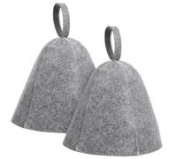 Holibanna 2pezzi Cappello Sauna in Feltro Spessore Extra Grigio Berretto Sauna Flessibile e Traspirante Per Donna Cappuccio Bagno Comodo e Durevole Accessorio Elegante Per Bagni e Spa