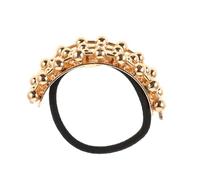 Holibanna 2pezzi Elegant U-shaped Hair Ropes for Women Geometric Metal Ponytail Holders Stylish Elastic Hair Bands for Versatile Hairstyles and Secure Grip Suitable All Types