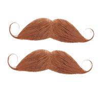Holibanna 2pezzi Fake Realistic Beard for Halloween Cosplay Simulated Prop for Parties High Simulation Safe Material Easy to Wear Costumes and Dress up Fun