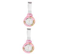 Holibanna 2pezzi Orologio Da Silicone Rosa Con Design Orologio Portatile Per Uso Quotidiano Precisione Nella Misurazione Del Accessorio Per Professionisti Della Salute Per Infermiere e