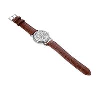 Holibanna 2pezzi Orologio Meccanico Da Uomo Manuale Con Cinturino Pu Quadrante Rotondo e Design Nido Ape Winner Colore Argento e Marrone Alta Precisione e Materiali Resistenti