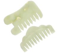 Holibanna 2pezzi Pettine Massaggiante Capelluto in Pietra Semi-preziosa Pettine Per Massaggio Gua Sha Guasha Per Capelli e Cuoio Capelluto Strumenti Per Massaggio Della Massaggiatori Per