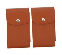 Holibanna 2pezzi Sacchetti Di Stoccaggio Per Orologi Pelle Custodie Portatili Per Orologi Per Cavi e Auricolari Design Pratico Con Chiusura Sicura Per Compleanni e Festività