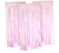 Holibanna 3 Pezzi Tende Frange Laminato Iridescenti Decorazioni per Feste Sfondo per Matrimonio e Compleanni Atmosfera Festiva per Interni e Esterni