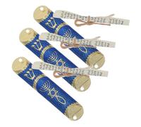 Holibanna 3 Set Custodie Mezuzah Ebraiche Metallo con Pergamena Ebraico Decorazione per Porte Casa Protezione Hanukkah e Ebraiche