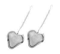 Holibanna 3 Set Filtro Tè Acciaio Inox Forma Di Cuore Infusore Compatto Per Cucina Tisane E Spezie Resistente E Facile Da Pulire 2 Pezzi*3
