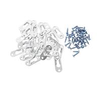 Holibanna 30 pezzi Ganci Foro Chiave Ferro per Appendere Supporti Resistenti Antiruggine per Specchi Mensole e Armadietti Facile Installazione per Uso e Ufficio