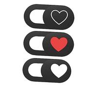 Holibanna 3pezzi Copri Webcam Laptop con Motivo Cuore Scorrevole Leggero e Sottile Protezione Privacy per Fotocamera Portatile e Tablet