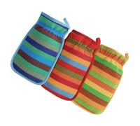 Holibanna 3pezzi Spazzola Esfoliante Per Corpo Panno Per Lavaggio Viso e Spugna Massaggiante Scrubber Corpo in Luffa Doppio Lato Calza Di Natale Per Donne Ragazze Accessorio Da Bagno Versati