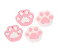 Holibanna 4 Pezzi Accessori portachiavi CAT CLAW copritasti gatto Carino impugnature Protettore chiave copertine degli identificatori chiave pendenti coprichiave Gel di silice