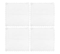 Holibanna 4 pezzi fazzoletto di cotone donne fazzoletti di cotone fazzoletti di pizzo vintage tela di lino bandana fazzoletti bianchi, bianco, 23×25cm