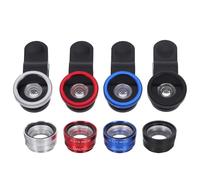 Holibanna 4 Pezzi Phone Camera Lens Kit Wide Angle Macro Fish Eye Lenses Multi-color Set For Smartphone Photography Travel And Events