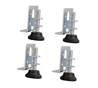 Holibanna 4 Pezzi piedini regolabili livellamento del pavimento regolabile alzate tappeto piede livellatore per gambe dell'armadio piedini livellatori per mobili nylon Silver