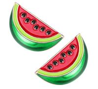 Holibanna 4 spille con anguria per da donna, con clip per colletto, clip per il collo, per cardigan, per camicia, colore rosso vintage, 3.50X1.80X1.00CM, Metallo, Senza Gemstone