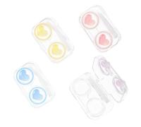 Holibanna 4pezzi Custodia Per Trasparente in Piccola Scatola Soluzione Viaggio Per Conservazione Cosmetiche Organizer Sicuro Chiusura Ermetica e Sul