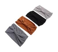 Holibanna 4pezzi Fasce Elastiche Per Extra Larghe e Spesse Antiscivolo Design Turbante Realizzate in Materiale Traspirante Si Asciuga Rapidamente Adatte Per Yoga Jogging e Allenamento