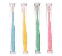 Holibanna 4pezzi Spazzolino Manuale Micro- Setole Interdentali Per Igiene Orale Adatto Denti Sensibili e Pulizia Della Lingua Assortito