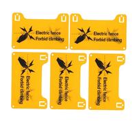 Holibanna 5 Cartelli Di Pericolo Per Recinzioni Elettriche: Etichette Di Avvertimento in Plastica Resistenti Alle Intemperie, Di Arrampicata Proibita Per Fattorie, Case E Aree