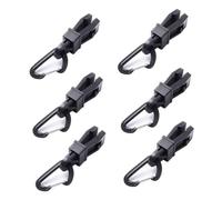 Holibanna 5 Pezzi Clip per Teloni in Plastica con Anello, Regolabili e Resistenti per Campeggio e Uso Domestico, per Coperture e Tendalini Nero in Pp