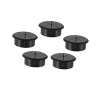 Holibanna 5 Pezzi copri passacavi per mobili copertura passacavi a filo da scrivania buchi coperture copertura del foro del filo copri foro filo scrivania gomma da cancellare Black