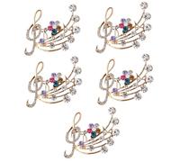 Holibanna 5 Pezzi Corso anti-esposizione Spilla spille per spille per la moda femminile bomboniere matrimonio spille per camicie da donna Pin maglione perno simbolo musicale lega