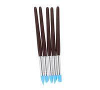 Holibanna 5 Pezzi Pennelli Modellazione Argilla con Punte in Silicone Resistente Strumenti per Scolpire e Dipingere Argilla in Legno Levigato per Scultura e Modellazione