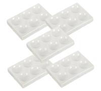 Holibanna 5 pezzi Piastra Reazione Chimica in Porcellana con Ceramica Resistente e Compatta per Test Laboratorio e Esperimenti Scientifici