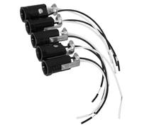 Holibanna 5 Pezzi Portalampada in Bachelite Ad Innesto Presa Per Plafoniera Lampadina a Sospensione Apparecchi Per Lampade in Ceramica Portalampade Black Foglio Conduttivo Di Rame