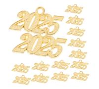 Holibanna 50 Pezzi 2025 ciondolo cappello da dottore Ciondoli di laurea 2025 per oggetti incanta la laurea pendenti e decorazioni di gioielli anno incanta la creazione di gioielli lega D'oro