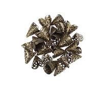 Holibanna 50 Pezzi Filigrana Metallo Coni Ciondoli Hollow Per Creazioni Gioielli Antico Cappucci Decorativi Per Collane Bracciali Orecchini Accessori Fai Da Te Eleganti