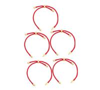 Holibanna 5pezzi Braccialetti Regolabili Da Donna Corda Rossa Da Bracciale Intrecciato Per Protezione e Decorazione Per Compleanni e Festività
