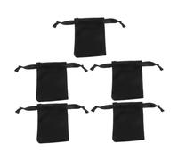 Holibanna 5pezzi Sacchetti in Velluto Nero Con Coulisse Piccoli Borse Porta Gioielli Regolabili Per Bracciali Collane Anelli Per Feste Bomboniere e Confezioni Regalo