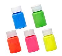 Holibanna 5Pezzi Vernice Fluorescente per Decorazioni Graffiti e Unghie Arancione Verde Rosa Effetto Glow in The Dark