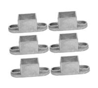 Holibanna 6 Pezzi Base Flangia per Alluminio Resistente Alle Intemperie Supporto per Recinzioni Esterni Staffe per Montaggio Sicuro Scuole Parchi e Residenze