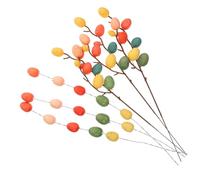 Holibanna 6 Pezzi Decorazioni di Uova di Risurrezione Gigante Piccolo Maculato Kit Sospeso Uova Finte Bianche Decorazione di Pasqua Bouquet di Uova Artificiali Oggetto di Festa Schiuma